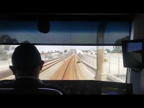 27.23 Cab View Ride LA Metro Rail Train. Los Angeles California, United States Part 1