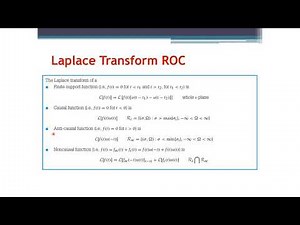 Signals and Systems: Laplace Transform Region of Convergence (Arabic Narration)
