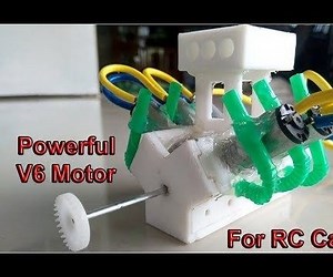 V6 Motor for RC Cars and Boats