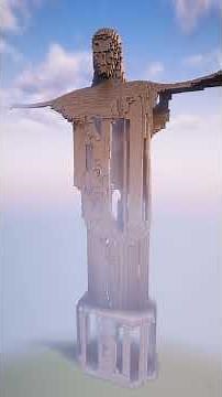 BUILDING CHRIST THE REDEEMER STATUE IN MINECRAFT! #shorts #minecraft