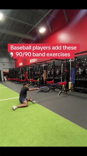 Baseball players add these elite band exercises #fyp #workout #d1