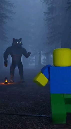 The Werewolf Didn’t Attack… He WAVED?! 😨 (Roblox Horror) #roblox #robloxanimation #99nights