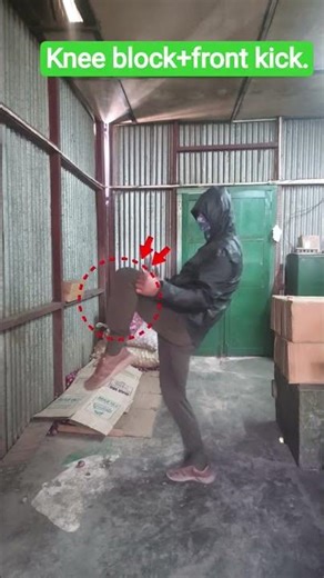 knee block+Front kick @