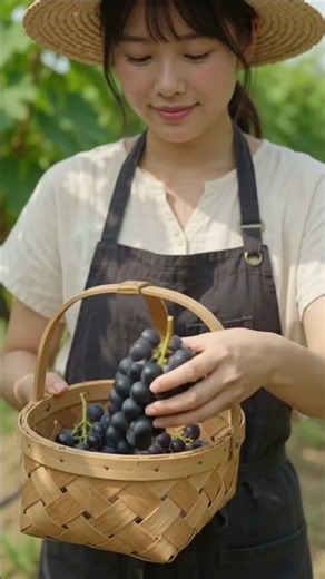 juicy grapes from Japan