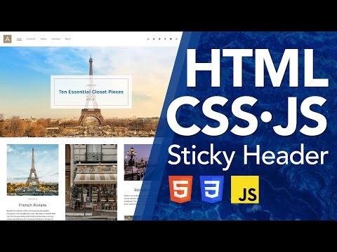 Build a Landing Page with HTML, CSS + JavaScript | Sticky Header on Scroll