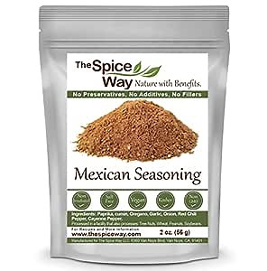The Spice Way - Mexican Seasoning Spice Blend. No Salt, Non GMO, No preservatives. 2oz