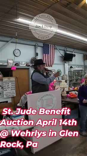 Clucking Auctioneer selling food at the St. Jude Benefit Auction
