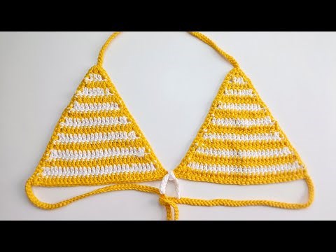 How to Crochet Triangle Bikini Stripes