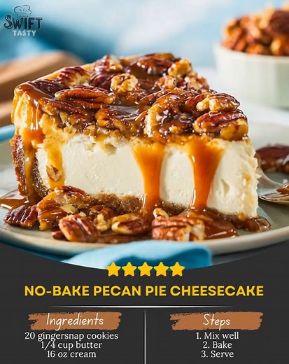 11K views · 113 reactions | No-Bake Pecan Pie Cheesecake All the...