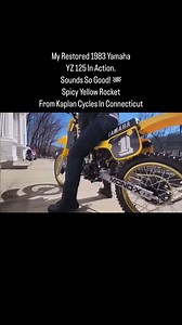 My Restored 1983 Yamaha YZ 125 In Action. Sounds So Good! 🏁 Spicy Yellow Rocket From Kaplan Cycles In Connecticut #motorcycle #motorcycles #dirtbike #motocross #yz125 #2stroke #braap | HotRodHarrys.com
