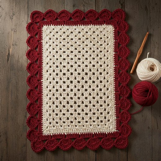 Modèle facile de chemin de table au crochet - Conception étape par étape à rayures pour grand-mère (convient aux débutants) - Etsy France
