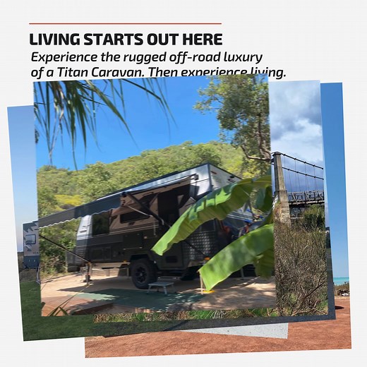 Premium off-road comfort, built for living out here. Explore the range today. 📍 252 Bruce Highway Service Rd, Burpengary - only 30 minutes north of the Brisbane CBD! 📞 For more info please call 07 3216 4555 | Titan Caravans Australia