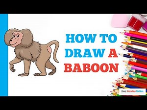 How to Draw a Baboon: Easy Step by Step Drawing Tutorial for Beginners
