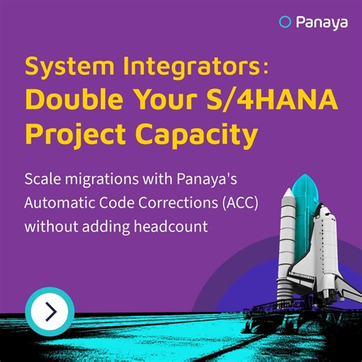 Custom code remediation doesn’t have to drain your ABAP developers' time. 🧑‍💻⏳ With Panaya’s Automatic Code Corrections (ACC), System Integrators can resolve 100% of custom code issues. You get a prioritized, execution-ready plan in 48 hours, apply SAP-aligned fixes automatically, remove unused code, and even handle complex cases with AI! 🤩🚀 Ready to free your ABAP developers from manual rework, deliver more projects in parallel, and reduce technical debt? 🤓💪 Download the datasheet to see 