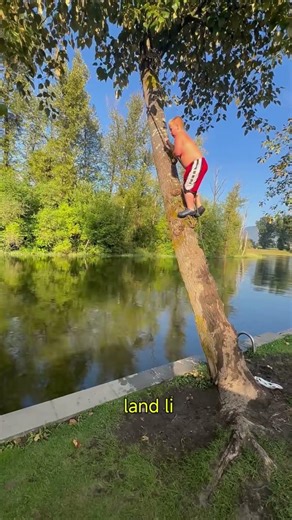 He Tried the Perfect Rope Swing… Then Hit the Tree 😂