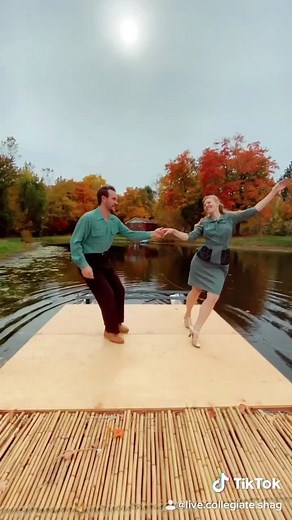 Lovely #fall colors 🥰 we love #Michigan! #dancing #fallleaves #vintagevibes Music from The Schwings Band