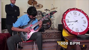 1.5K views · 3.4K reactions | World Record: World's Fastest Guitar Player! You gotta see the end... (1600 BPM) | RecordSetter | Facebook
