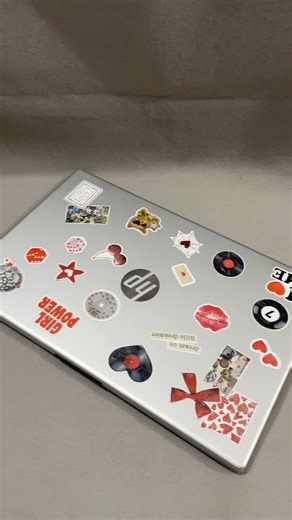 Decorate my laptop with stickers #fypシ #aesthetic #stickers #laptop #laptopstickers #hplaptop #diy
