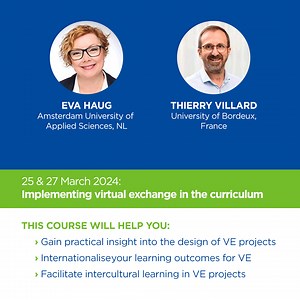 Are you involved in curriculum design and teaching? Join Eva, Thierry and your peers next week for a hands-on course on virtual exchange implementation: https://ow.ly/AopC50QXBty | EAIE European Association for International Education | Facebook