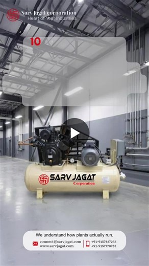 #reciprocatingcompressor #twostagecompressor #industrialair #compressedair #factorytesting #industrialmachinery #manufacturingindia #industrialengineering | Sarv Jagat Corporation