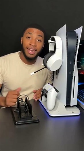 RGB Light and 3 Levels Turbo Cooling Station with Controller Charging Station for PS5/SLIM Digita...