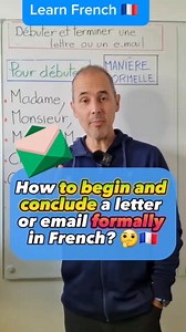 3.3K views · 88 reactions | How to start and end a letter or email formally in French ✉️✍️ | Learn French with Moh and Alain  #frenchlanguage | OuiTeach & French Becomes Easy | Facebook