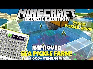 Minecraft Bedrock: Improved Sea Pickle Farm! 71,000 Items/Hour! MCPE Xbox PC Ps4