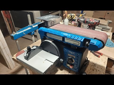 Scheppach Belt & Disc Sander BTS900Vario unboxing test review
