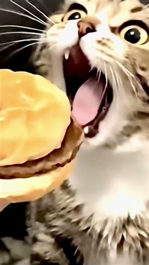 Cat eating cheese burger meme #car #viral #memes #meme #lotsofviews #lotsoflikes #funniestvideo #ai