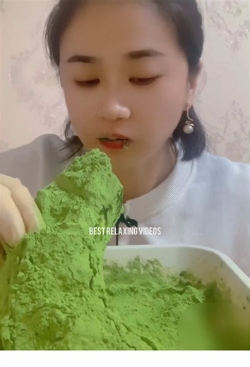 Matcha Ice Mukbang Experience with Green Theme