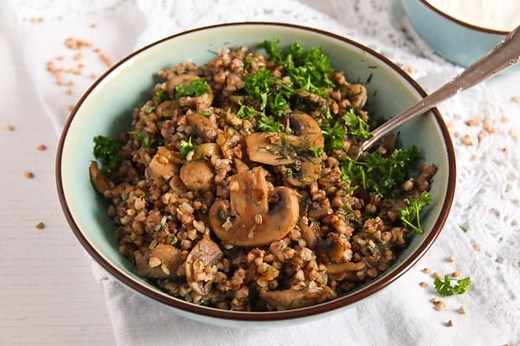 Roasted Buckwheat with Mushrooms – Polish Kasha