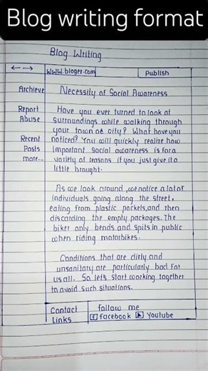 12th english blog writing skills #maharashtraboard #englishwritingskill #12thboard #writingskill