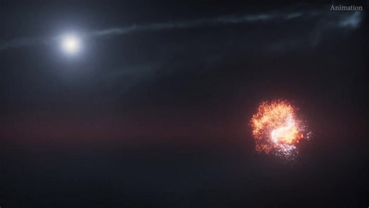 Hubble captures pair of large bodies colliding in nearby star system