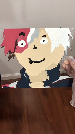 Todoroki with glitter looks cool - Which character next? #anime #todoroki #mha #glasspainting #art