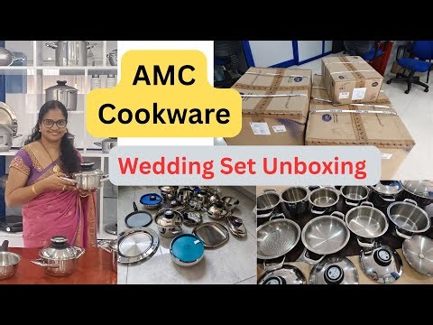 AMC Cookware Wedding Set Unboxing | AMC Cookware Price & Review in AP & TS AMC Cookware WeddingSet