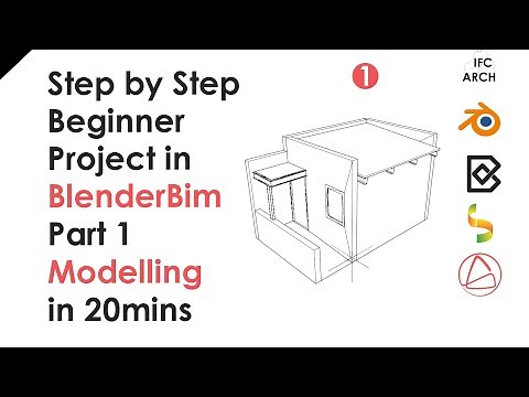 BlenderBim Beginner Tutorial - Step by Step Project - Part 1 - Modelling in 20mins