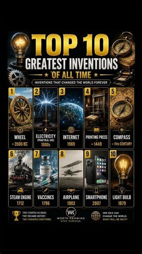 💡 Top 10 Greatest Inventions of All Time 🌍 Which Changed the World the Most?
