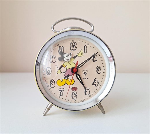 Antique Walt Disney Mickey Mouse Alarm Clock, 1980s Animated Clock - Etsy Australia