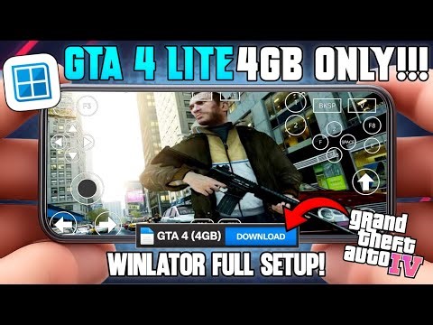 GTA 4 (4GB ONLY) WINLATOR FULL SETUP ON ANDROID | GAMEPLAY IN LOW END DEVICE🔥.