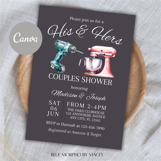 His and Hers Couples Shower Invitation | Jack and Jill Party Invite (digital Download) - Etsy Canada