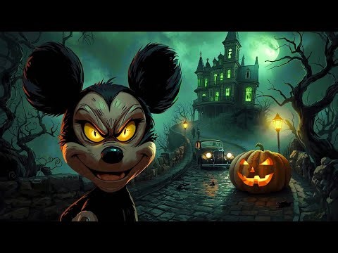 Disney Halloween Ambience Music | 1 Hour Creepy Mickey Mouse Background for Chill & Relaxing Night 👻