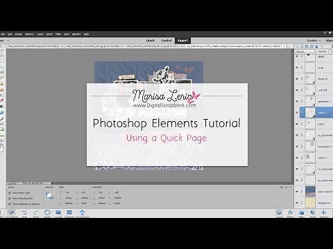 Digital Scrapbooking Photoshop Elements Tutorial: How To Use A Quick Page