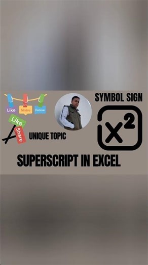 # SUPERSCRIPT IN EXCEL