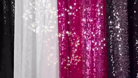 Hot Pink Sequin Backdrop Curtain Panels Stage 2 Pcs 5FTx10FT Wedding Party Background Drapes