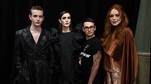 Lindsay Lohan SUPPORTS Siblings at Christian Siriano New York Fashion Week Show