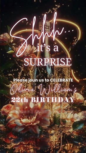 Surprise Birthday Invitation | Animated Canva Template