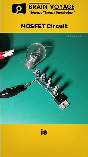 Simple One-Transistor Flasher Circuit | Easy MOSFET Blinking Light DIY #shorts #diy #project