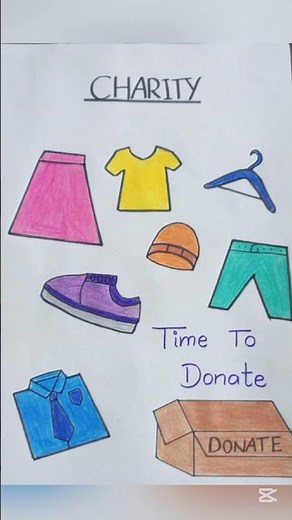 Easy Charity Drawing 😯#shortsdrawing