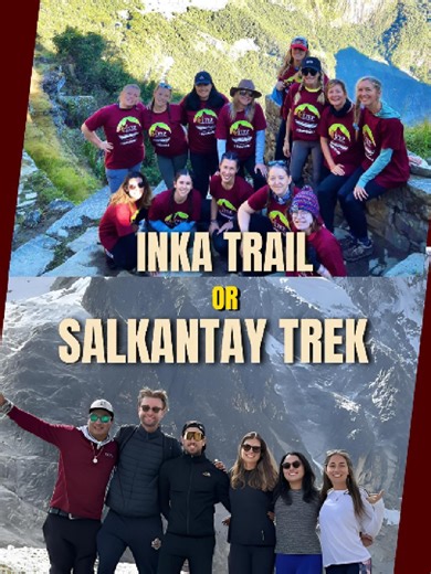 Inca Trail or Salkantay Trek? 🏔️ Which adventure is right for you? Both treks lead to the incredible Machu Picchu, but each offers a different experience through the Andes. Inca Trail 🏛️ The original ancient Inca path to Machu Picchu 🌄 Historic archaeological sites along the trail 🌅 Arrival through the famous Sun Gate (Inti Punku) 🎟️ Limited permits — must be booked in advance Salkantay Trek ❄️ Stunning views of the Salkantay snow-capped mountain 🌿 Trek through diverse landscapes and clima