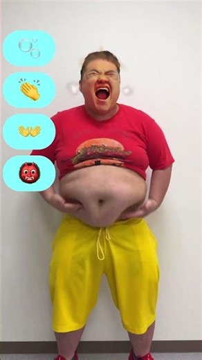 【TikTok100万再生】120Kgデブのバブリーなリアクション